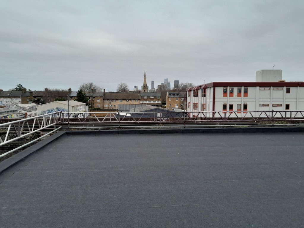 Flaxman Sports Centre roof after repairs.